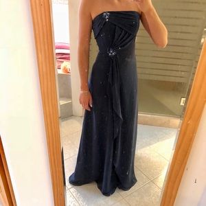 Long navy dress